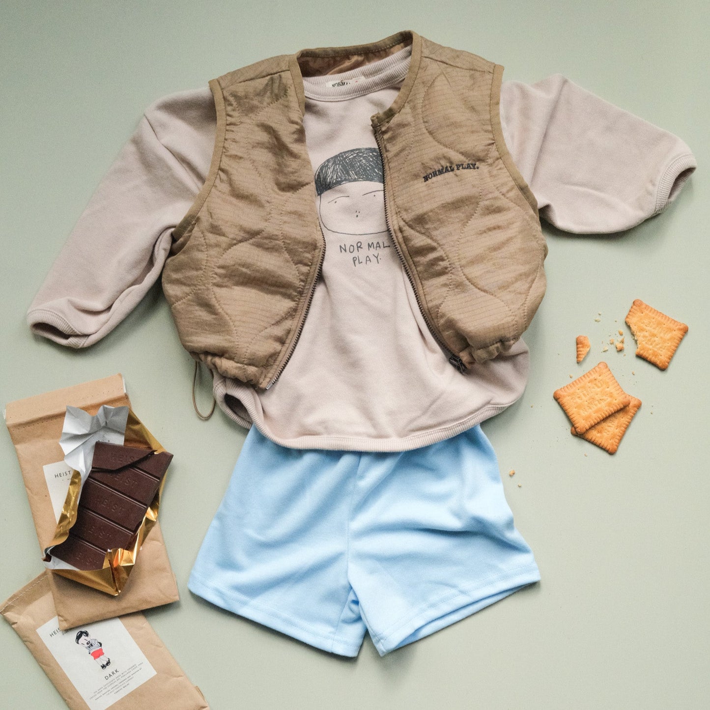Quilted Camel Gilet Vest