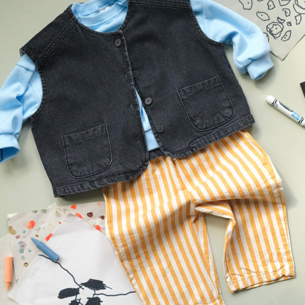 Mustard Striped Trousers