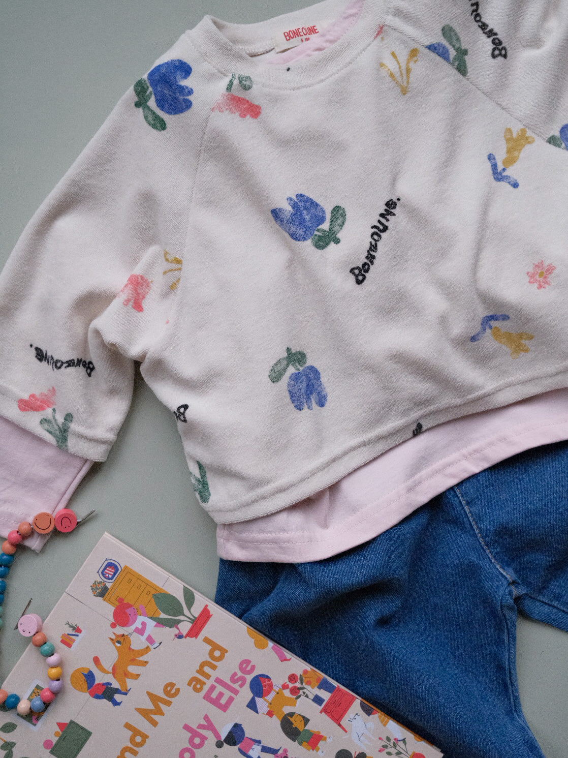 Boxy Raglan Floral Kids T Shirt