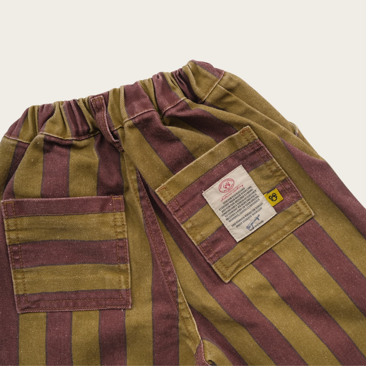 Wide Stripe Barrel Trousers