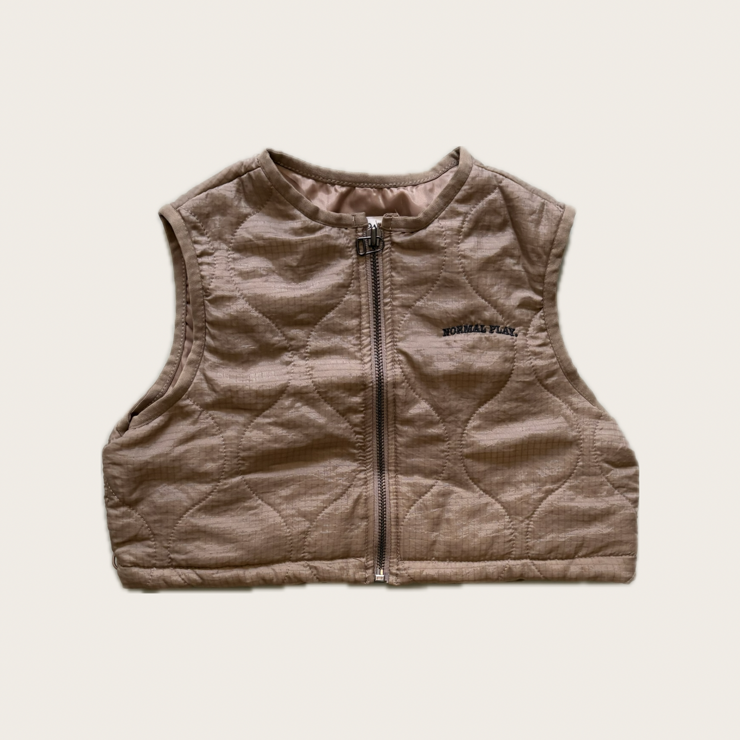 Quilted Camel Gilet Vest