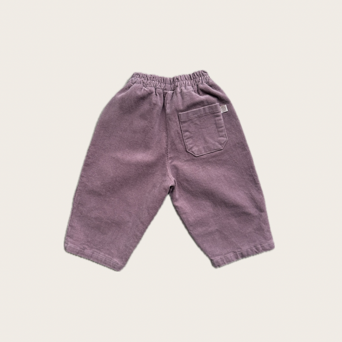lilac corduroy trousers with single back pocket