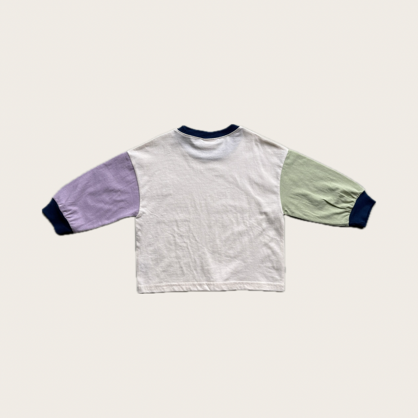 Colour Block Long Sleeve Kids T Shirt