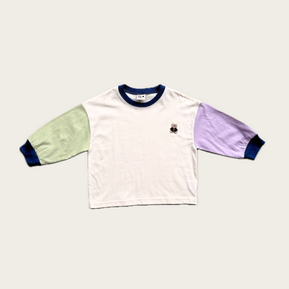 Colour Block Long Sleeve T Shirt