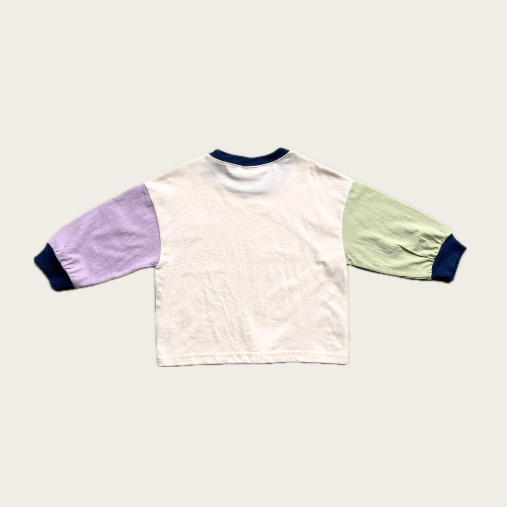 Colour Block Long Sleeve T Shirt