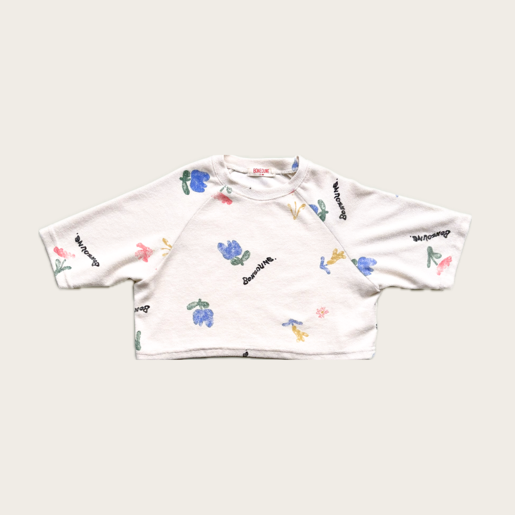 Boxy Raglan Floral T Shirt