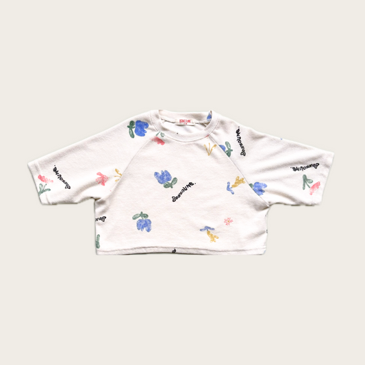 Boxy Raglan Floral T Shirt