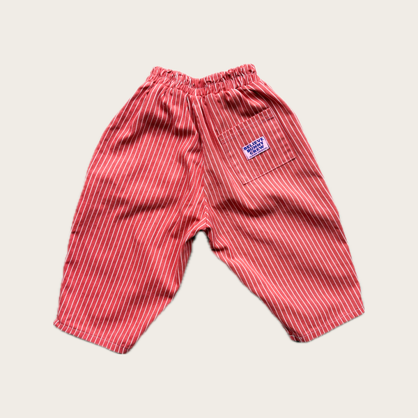 Red Stripe Cotton Twill Kids Trousers