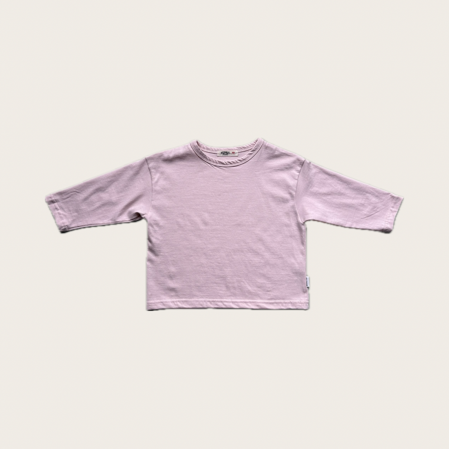 Powder Pink Long Sleeve Kids T Shirt