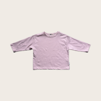 Powder Pink Long Sleeve Kids T Shirt