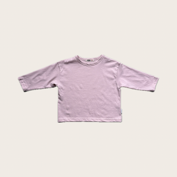Powder Pink Long Sleeve Kids T Shirt