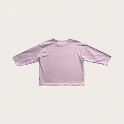 Powder Pink Long Sleeve Kids T Shirt