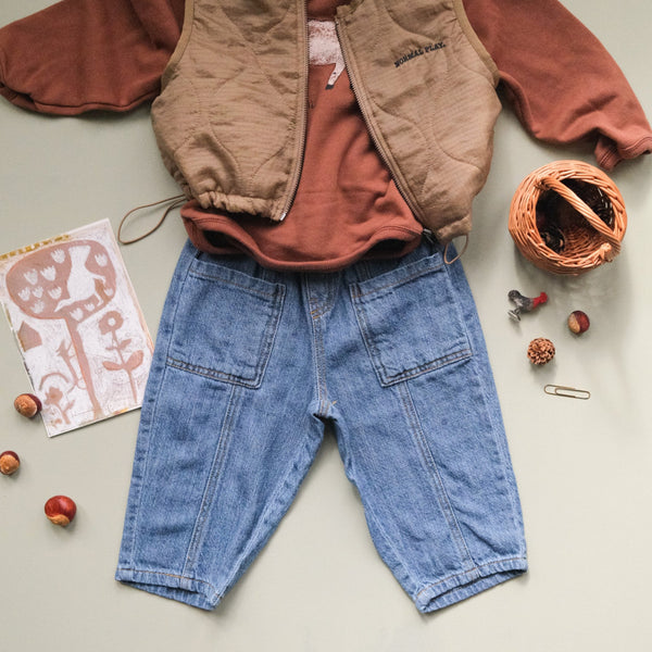 Children's Denim Trousers with Elasticated Waist - Village Concept Store
