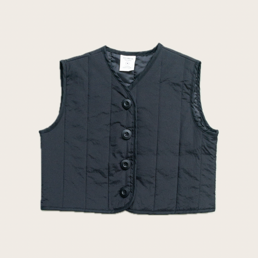 Black Quilted Vest