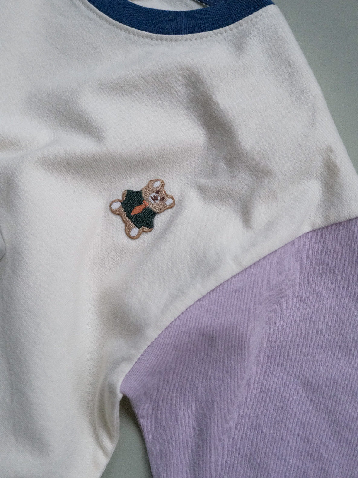 Colour Block Long Sleeve Kids T Shirt