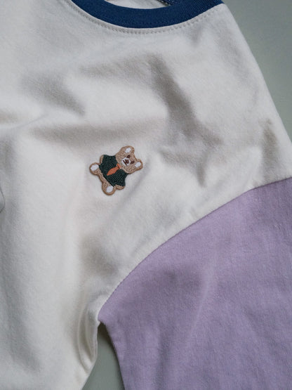 Colour Block Long Sleeve Kids T Shirt