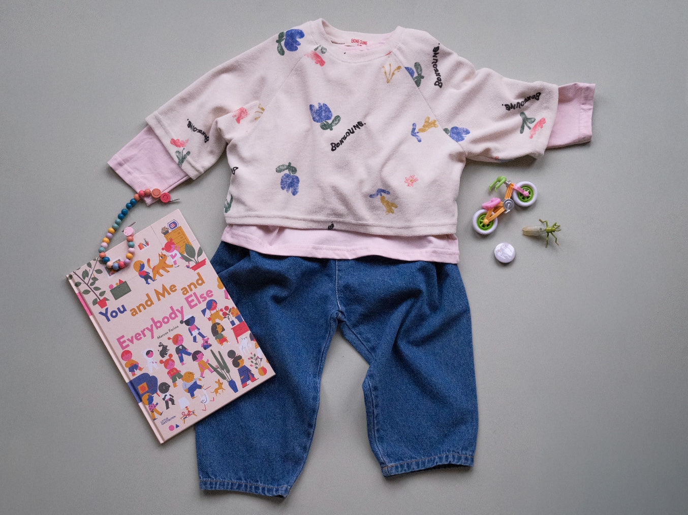 Boxy Raglan Floral Kids T Shirt