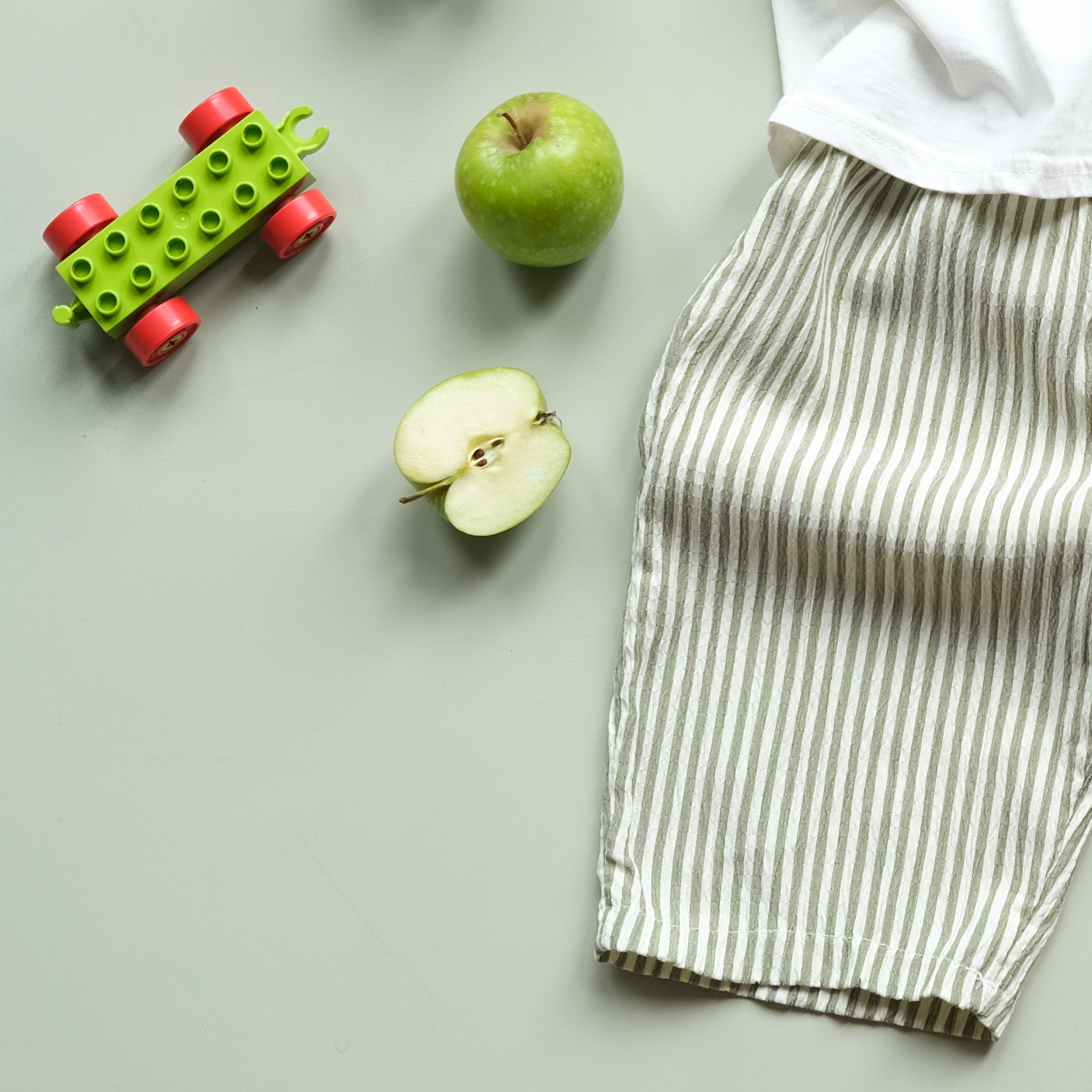 Green Stripe Flowy Trousers