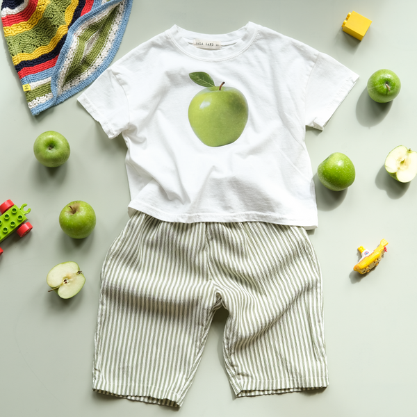 Green Apple Kids T Shirt