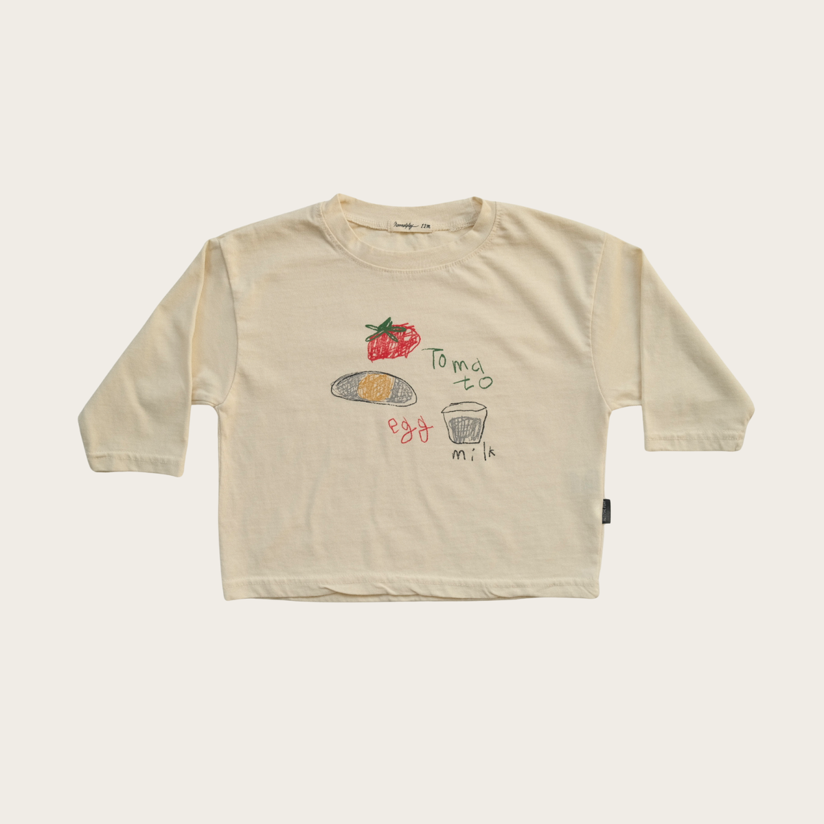 Tomato Egg Milk Long Sleeve T -Shirt