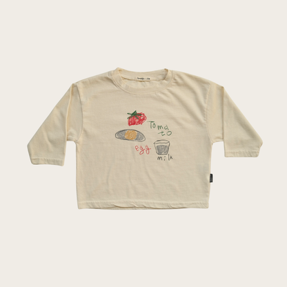 Tomato Egg Milk Long Sleeve T -Shirt