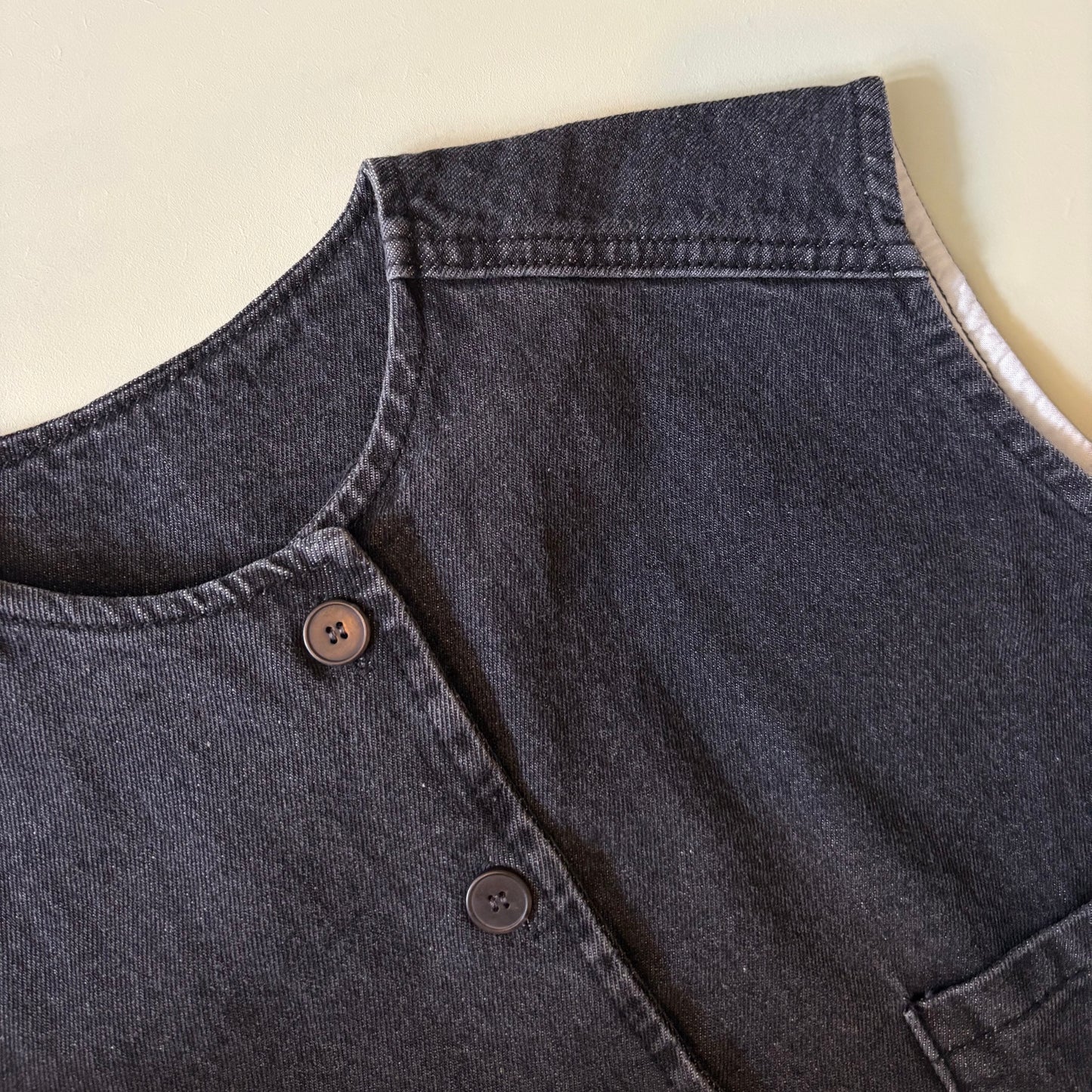 Black Denim Gilet Vest