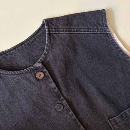 Black Denim Gilet Vest