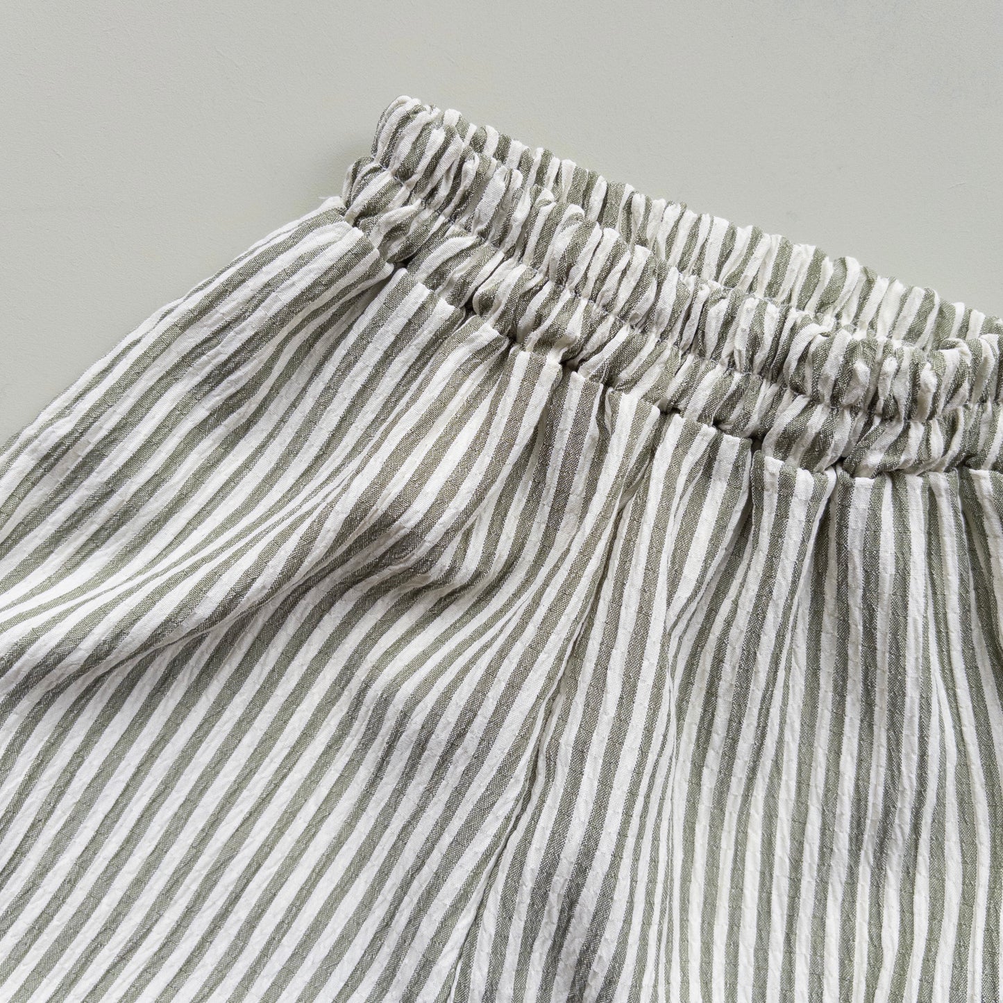 Green Stripe Flowy Kids Trousers