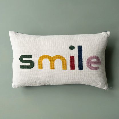 SAMPLE Smile Needlepoint Cushion
