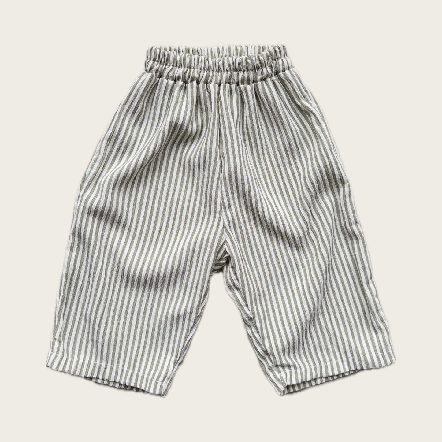 Green Stripe Flowy Kids Trousers