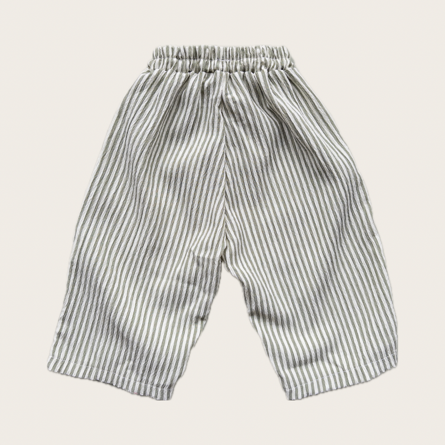 Green Stripe Flowy Kids Trousers