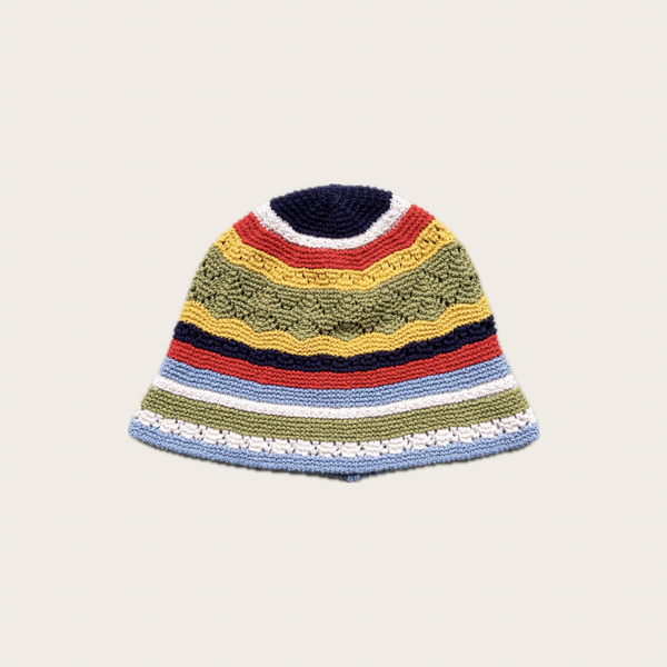 Colour Stripe Crochet Kids Bucket Hat