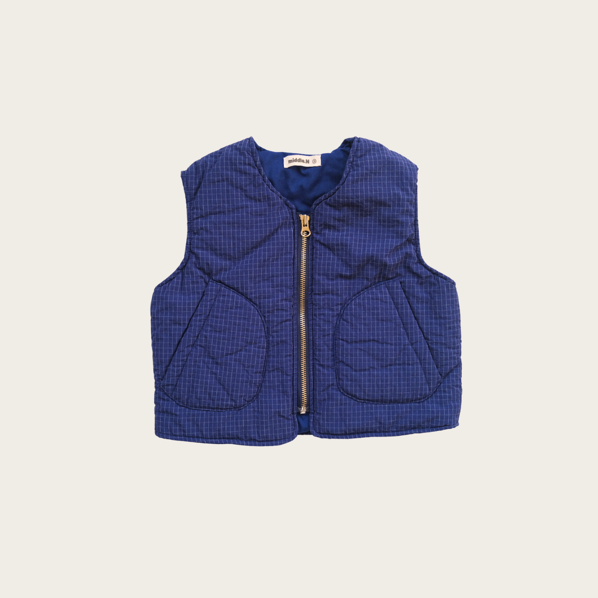 Cobalt Grid Quilted Gilet