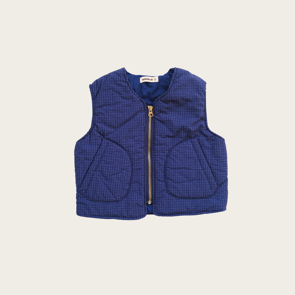 Cobalt Grid Quilted Gilet