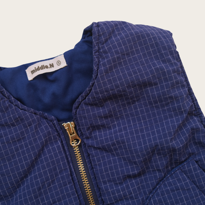 Cobalt Grid Quilted Gilet