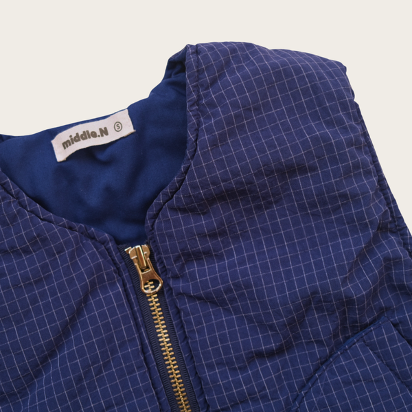 Cobalt Grid Quilted Gilet