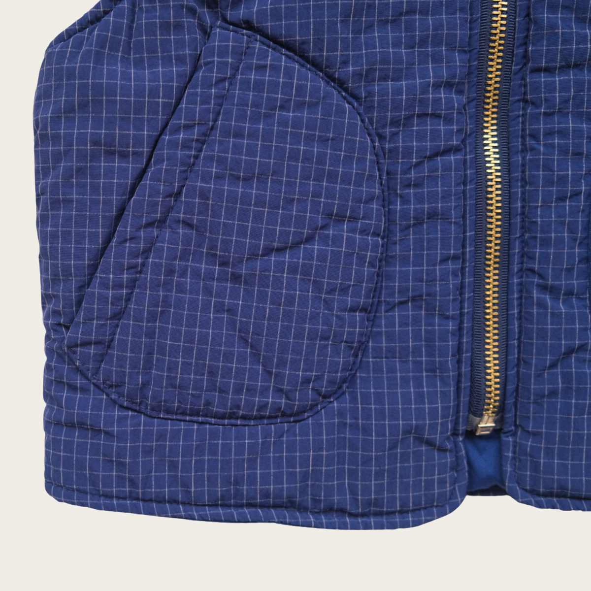 Cobalt Grid Quilted Gilet