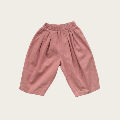 Red Needle Stripe Balloon Trousers