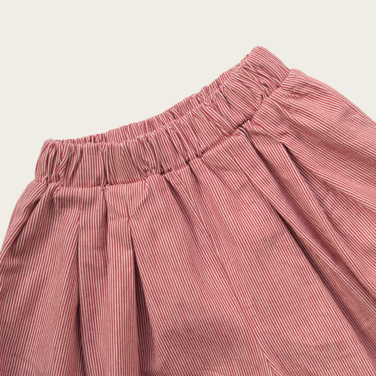 Red Needle Stripe Balloon Trousers