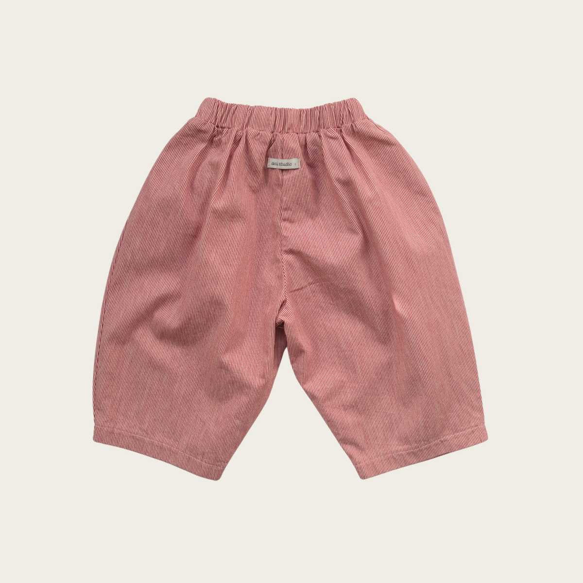 Red Needle Stripe Balloon Trousers