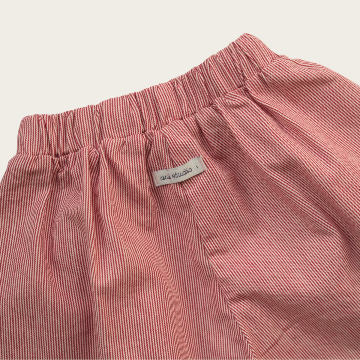 Red Needle Stripe Balloon Trousers