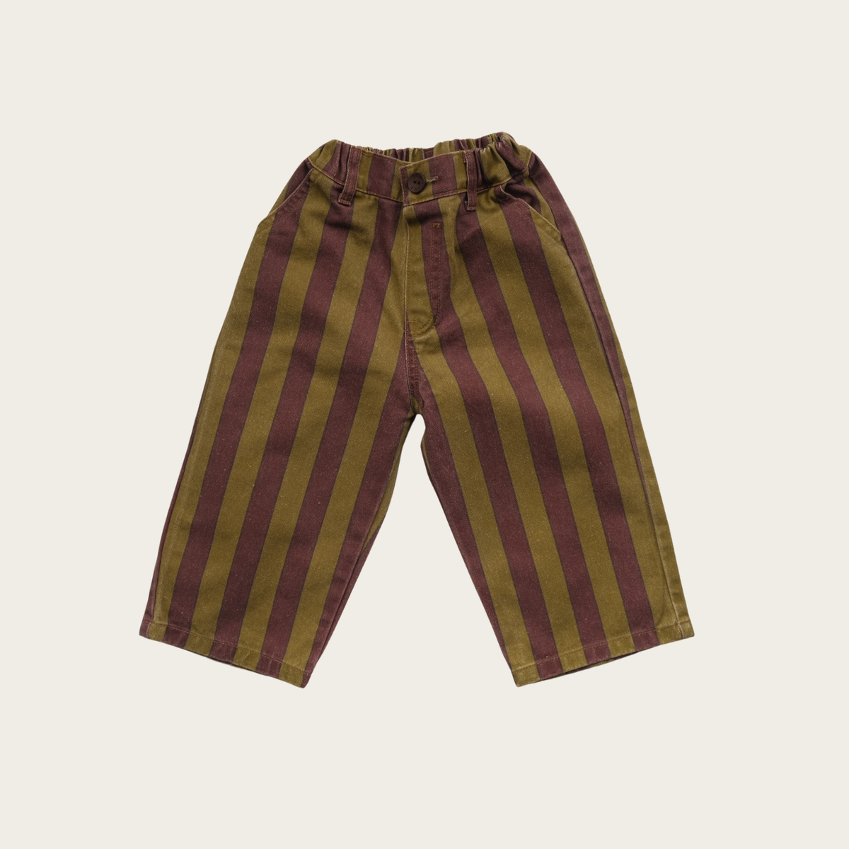 Wide Stripe Barrel Trousers
