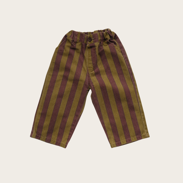 Wide Stripe Barrel Trousers