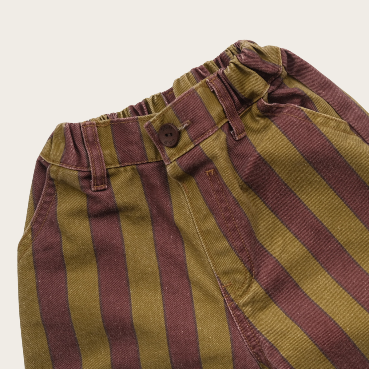 Wide Stripe Barrel Trousers
