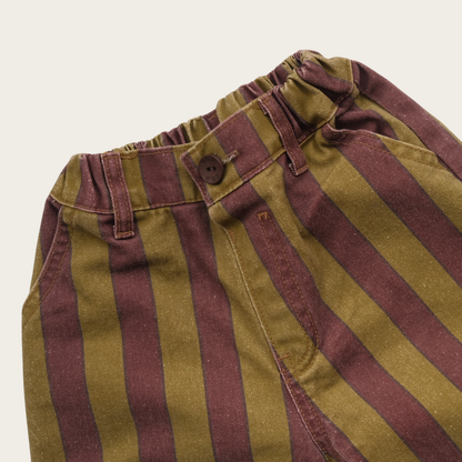 Wide Stripe Barrel Trousers