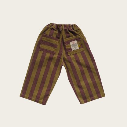 Wide Stripe Barrel Trousers