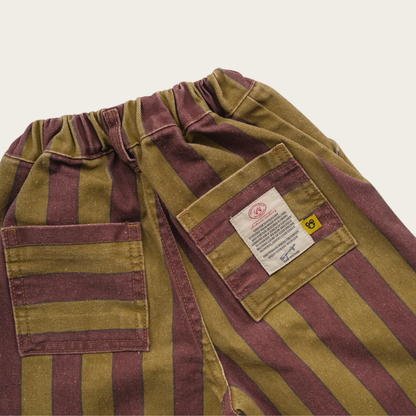 Wide Stripe Barrel Trousers