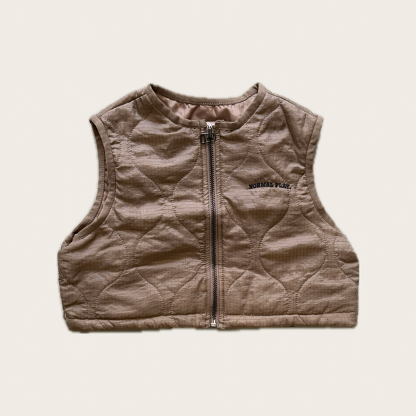 Quilted Camel Gilet Vest
