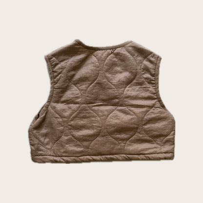 Quilted Camel Gilet Vest