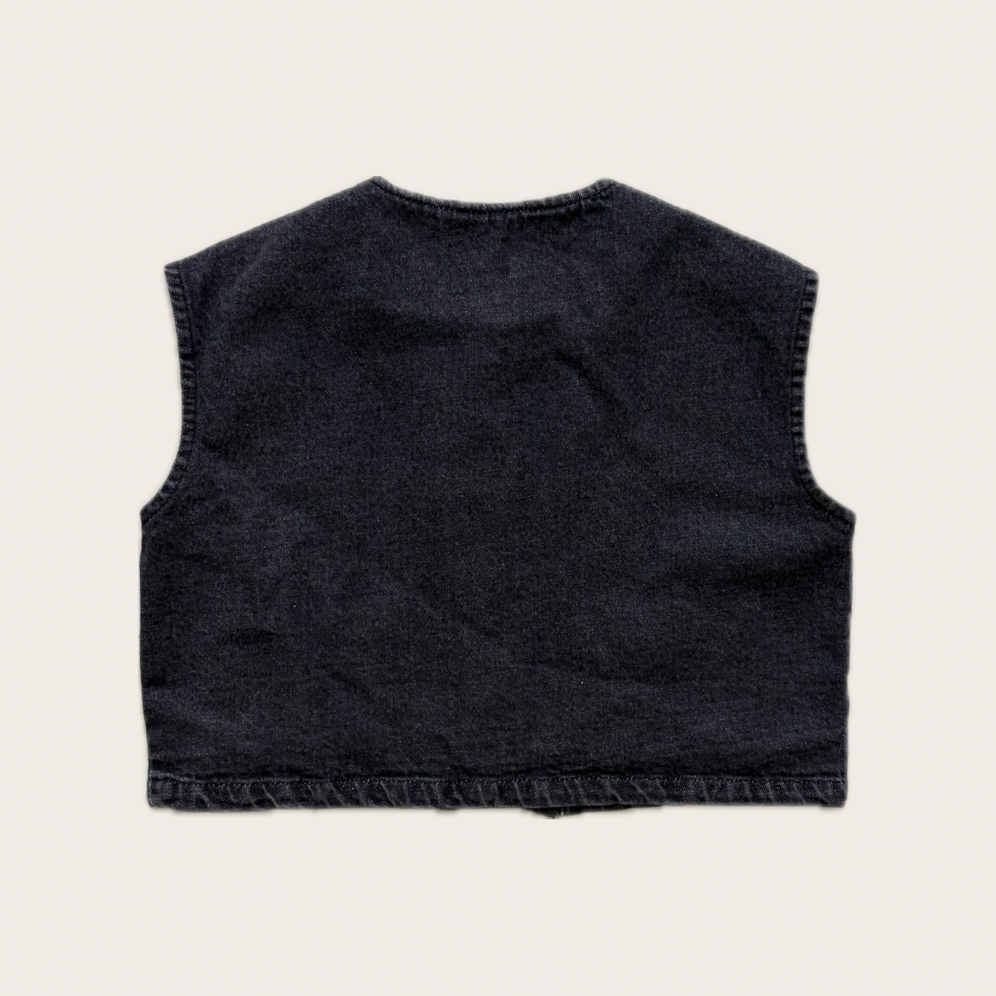Black Denim Gilet Vest